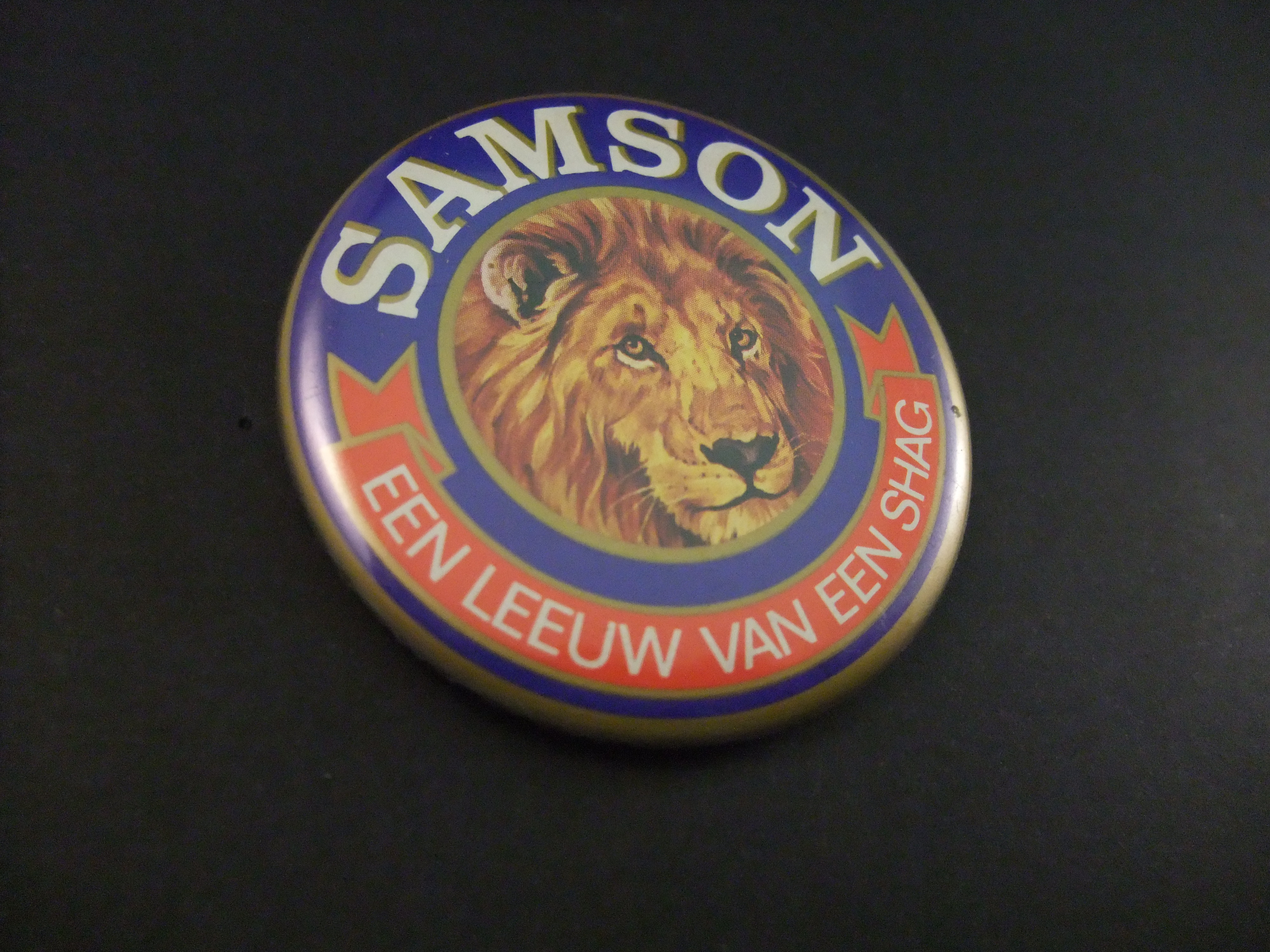 Samson Een leeuw van een Shag ( op de markt is gebracht door Van Nelle) rookwaar